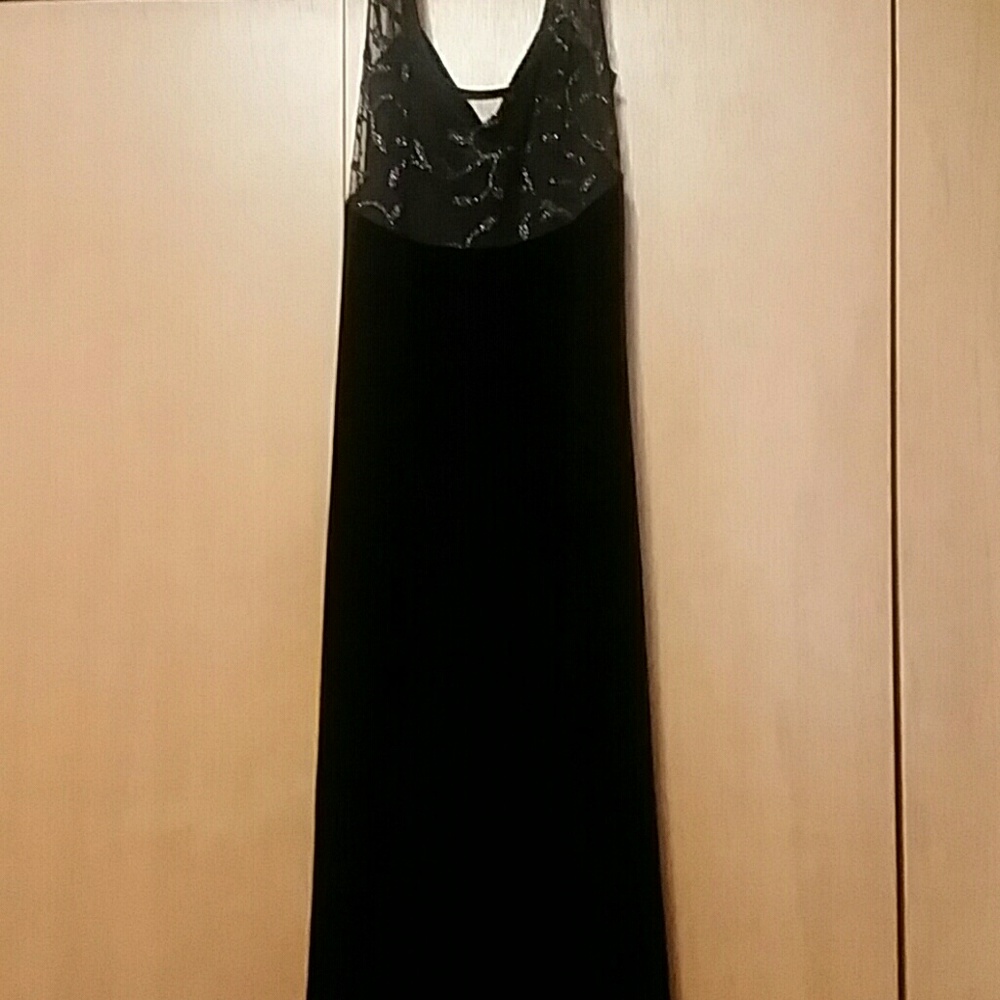 Long velour dress
